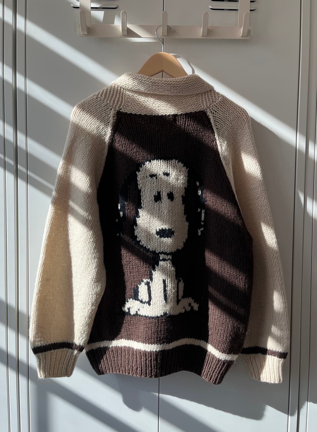 (Rare) 피너츠 정품 스누피 배색 니트 코위찬 집업 상품이미지2