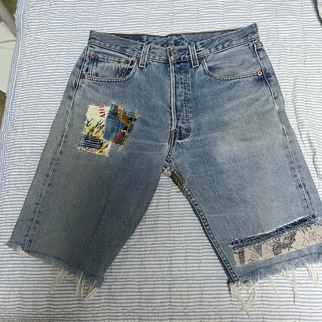리바이스 501 패치워크 하프팬츠 상품이미지1