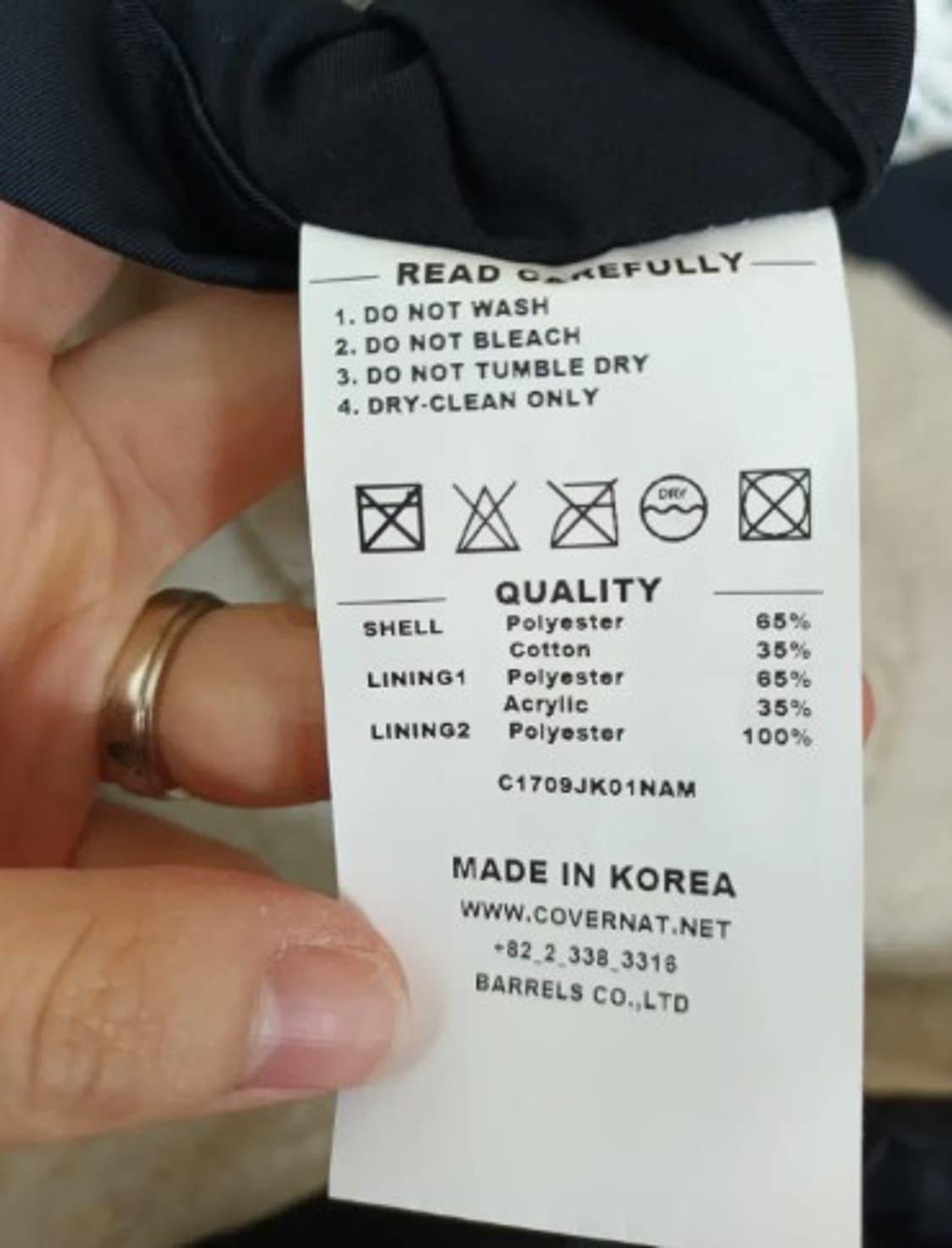 커버낫 남성 네이비 쉐르파코치자켓 상품이미지5