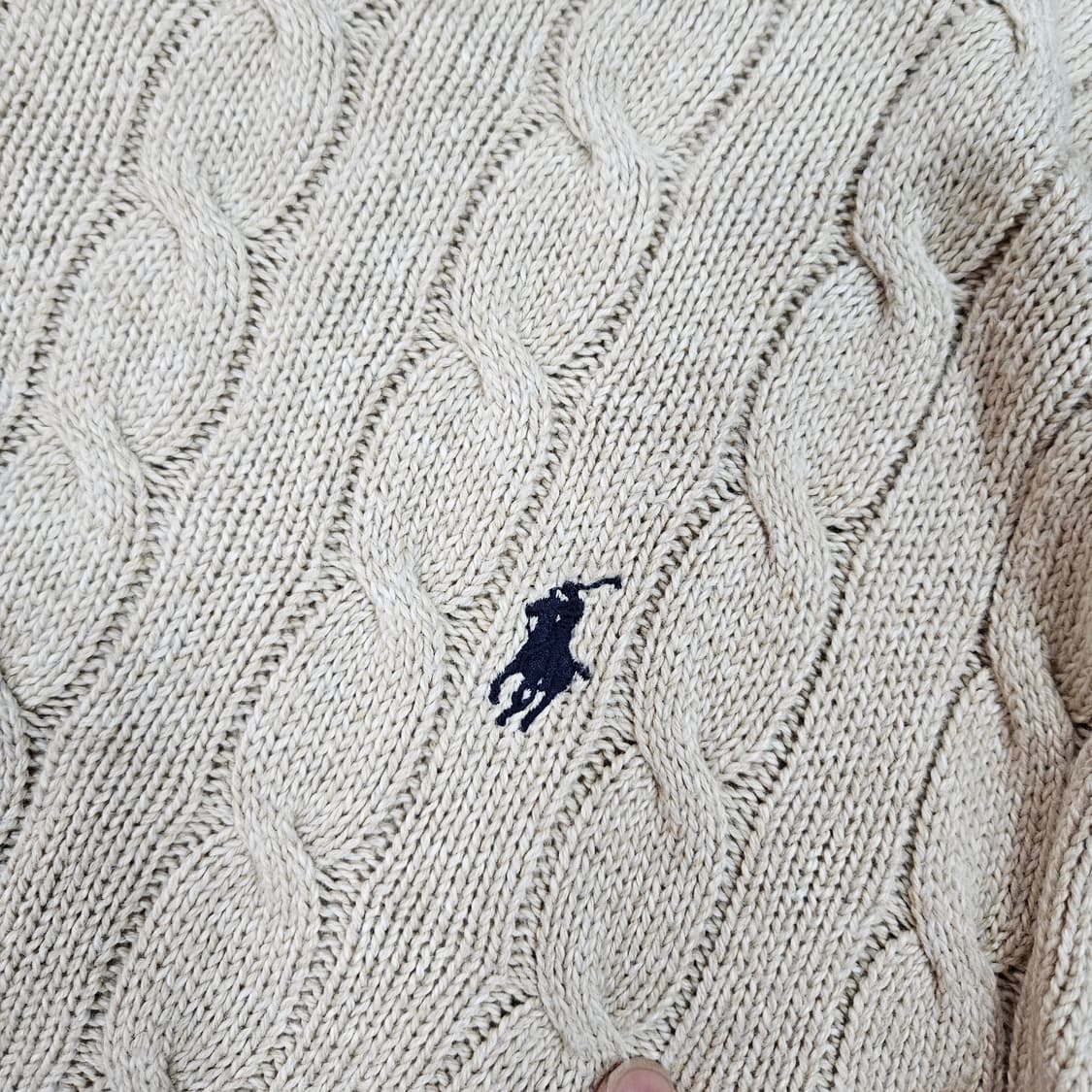 폴로랄프로렌 시그니쳐 포니 자수 꽈베기니트 M size 상품이미지3