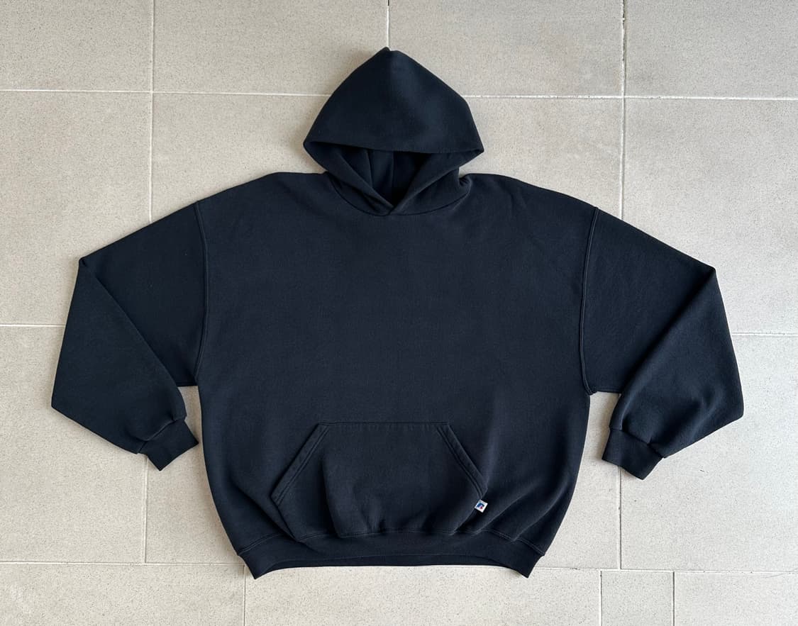 00s 빈티지 러셀 후드 블랙 XXL 상품이미지1
