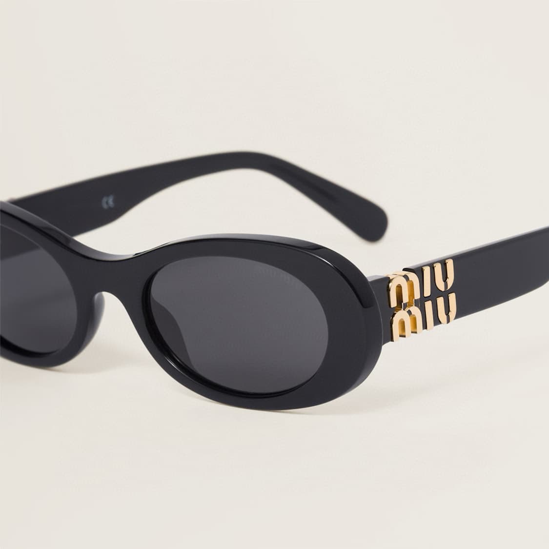 (W) 미우 미우 글림스 선글라스 슬레이트 그레이 렌즈 블랙 아세테이트 상품이미지2