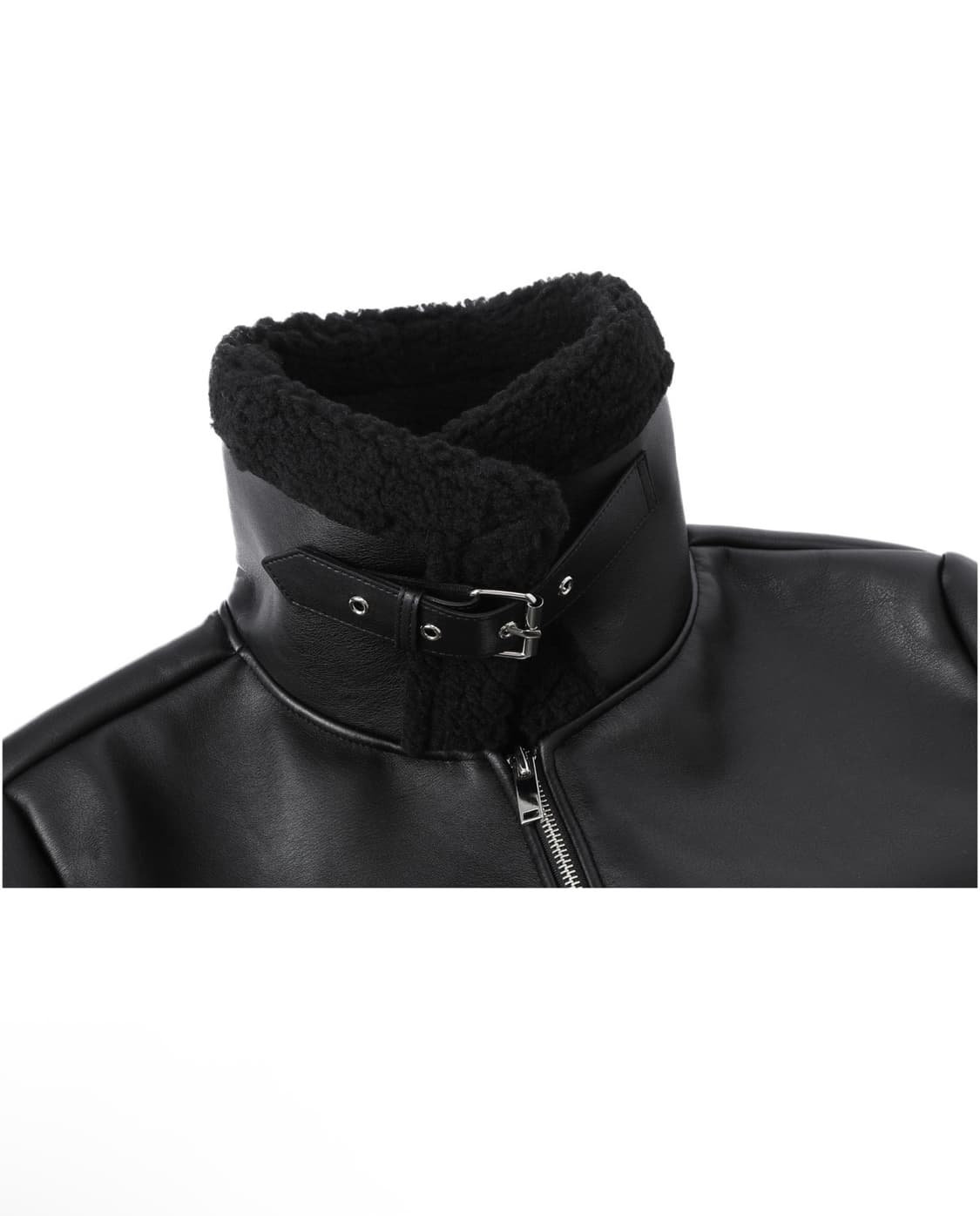 카키포인트 미니 무스탕 블랙 상품이미지3