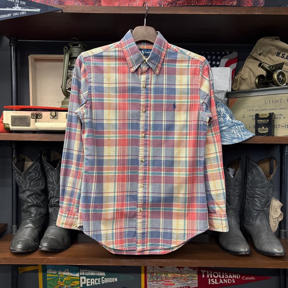 폴로 랄프로렌 소프트 파스텔 플래드체크 버튼다운 셔츠 코튼트윌 N656 상품이미지1