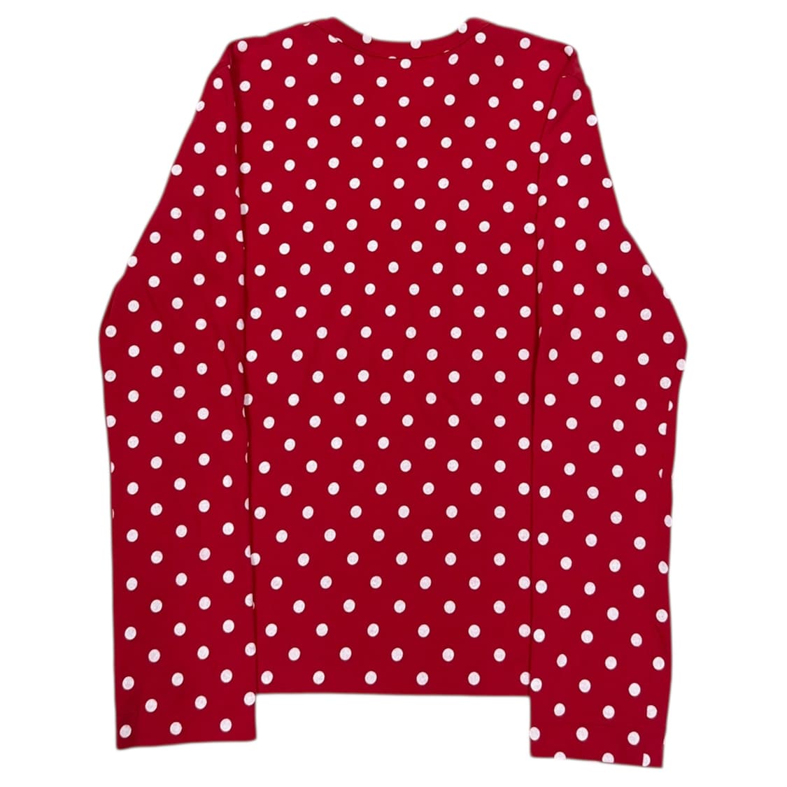 꼼데가르송 도트 땡땡이 롱슬리브 긴팔티 레드 M 상품이미지3