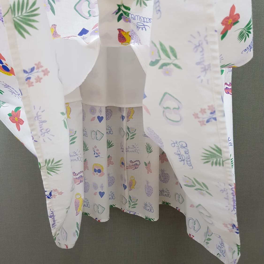 럭키슈에뜨 2022 컬러 프린트 코튼 롱 스커트 38사이즈 상품이미지3