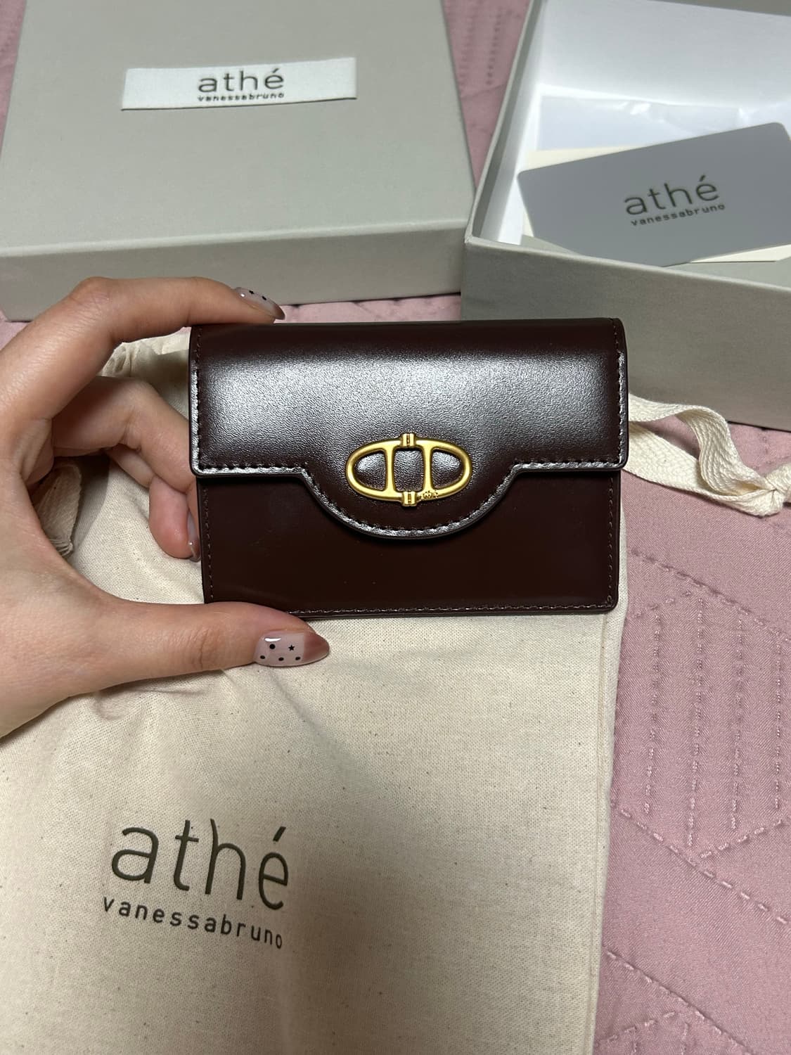 아떼 바네사브루노 버건디 카드지갑  상품이미지1