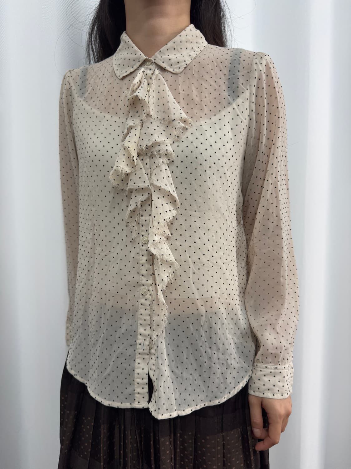 yecca vecca frill dot blouse 상품이미지3