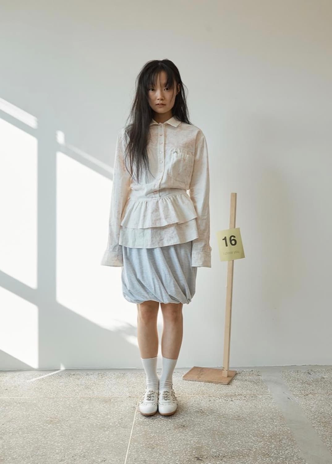 dirddy 더디 져지 미디 스커트 상품이미지2