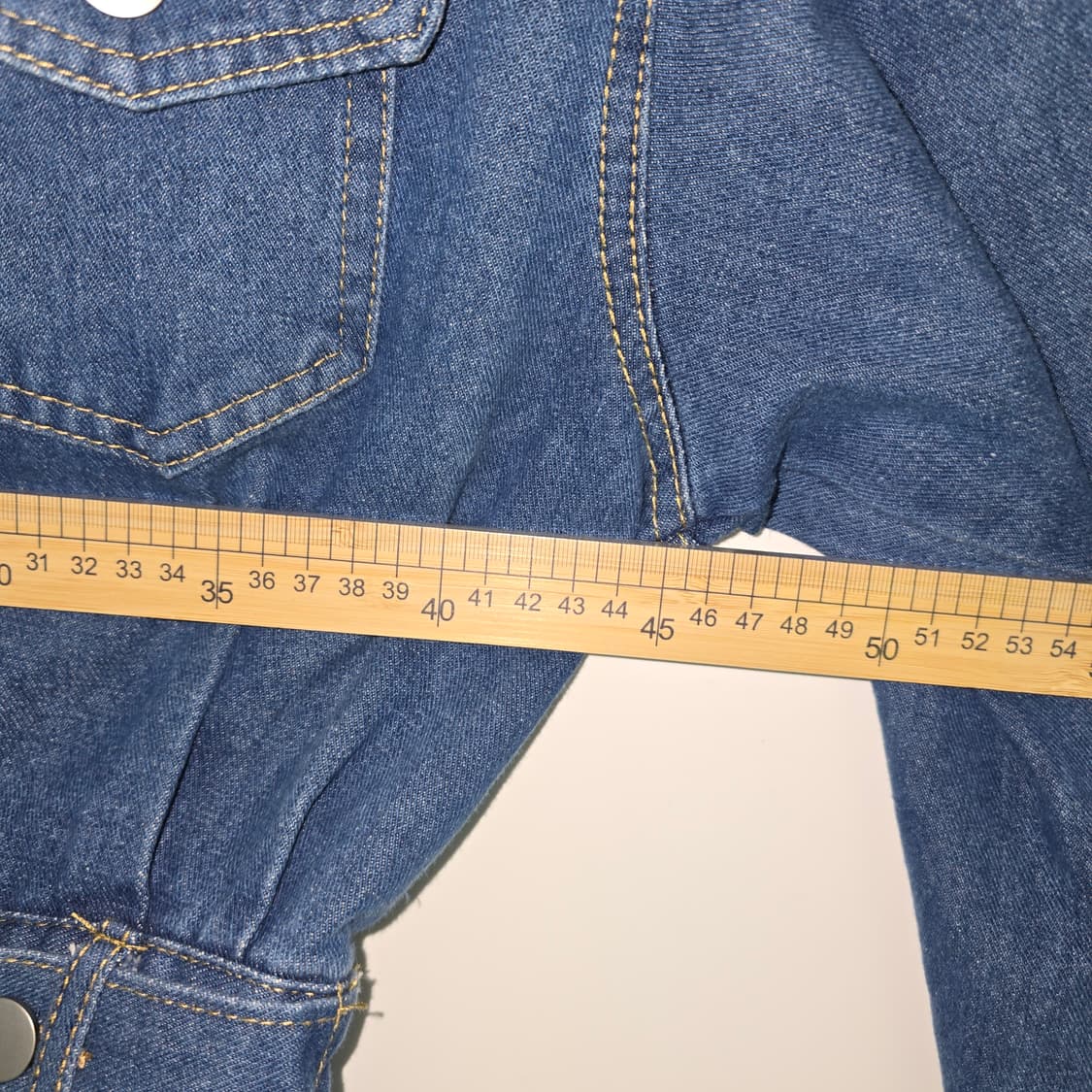 데님 원피스 + 뜨개 조끼 세트 S 상품이미지9