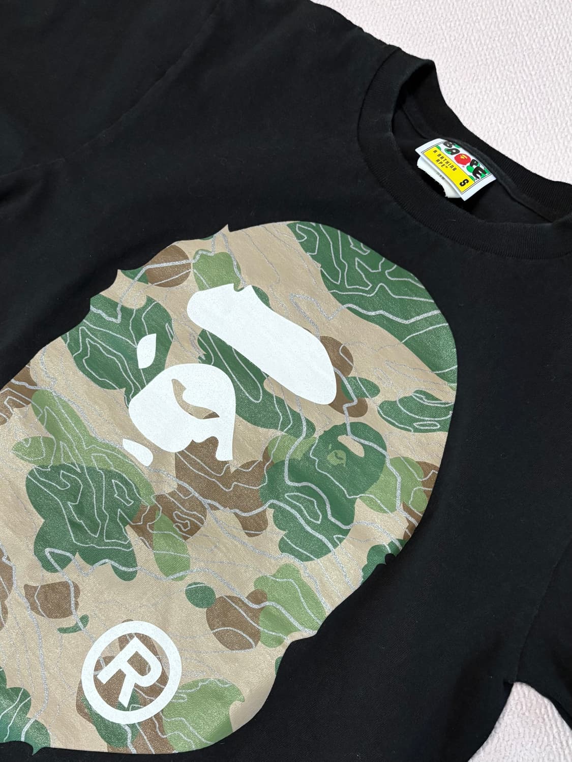 BAPE 베이프 카모 블랙 티셔츠 상품이미지2
