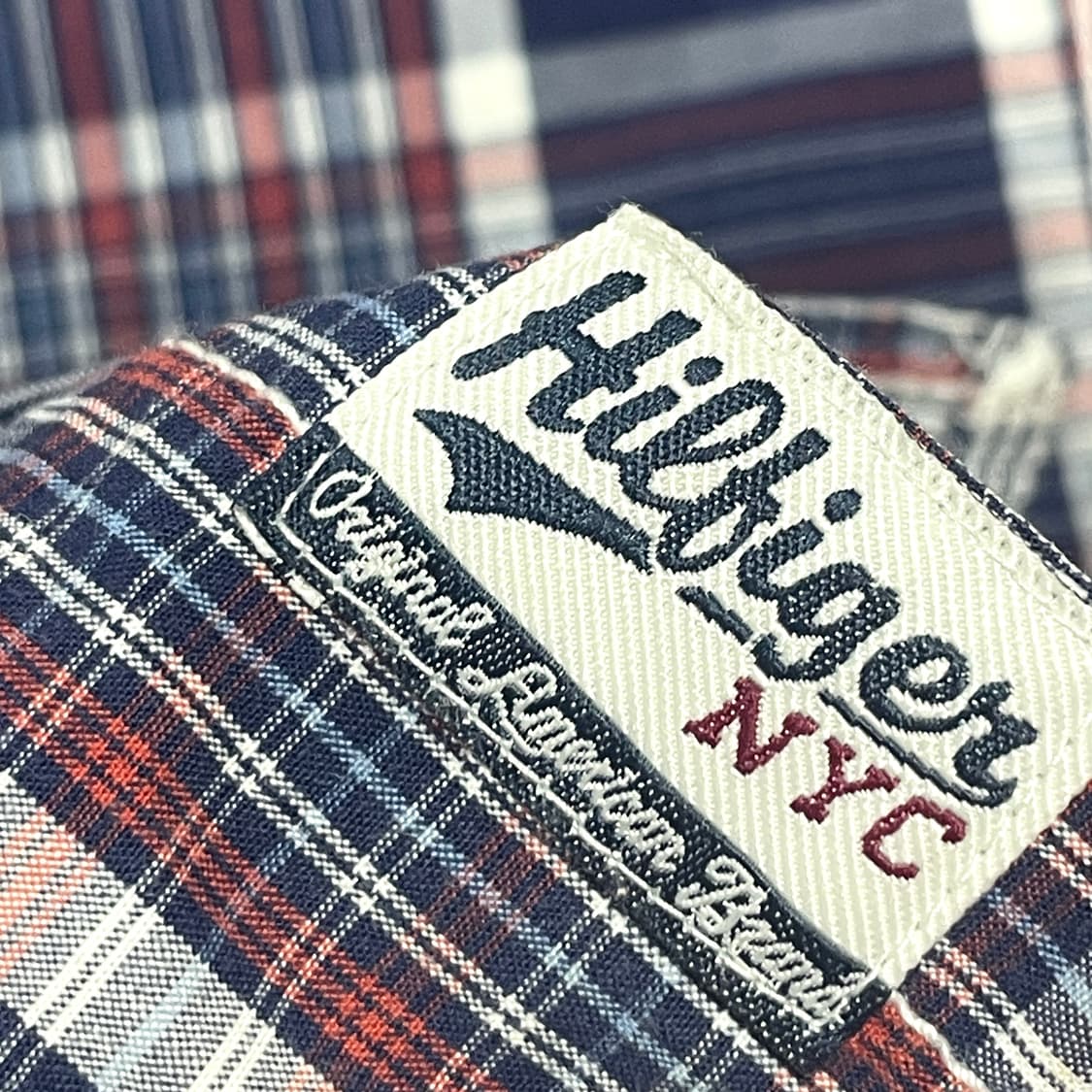 타미힐피거 블루 타탄체크 셔츠 여성M 상품이미지5