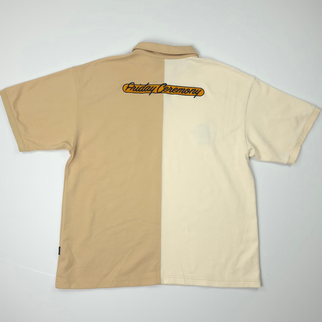 로맨틱크라운 하프패턴 반팔 카라티 베이지 (XL) 상품이미지2