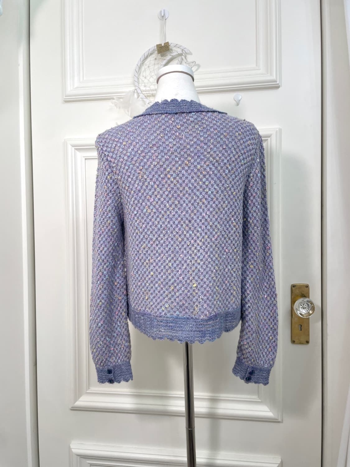 blue pastel line point cardigan 상품이미지3