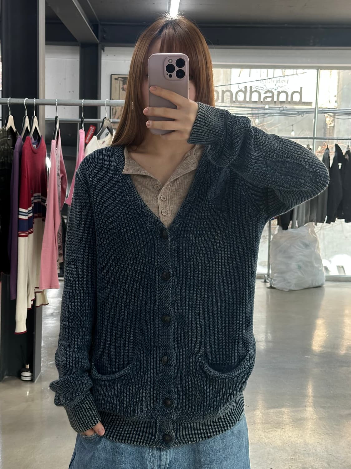 폴로랄프로렌 워시드 데미지 니트가디건 상품이미지4