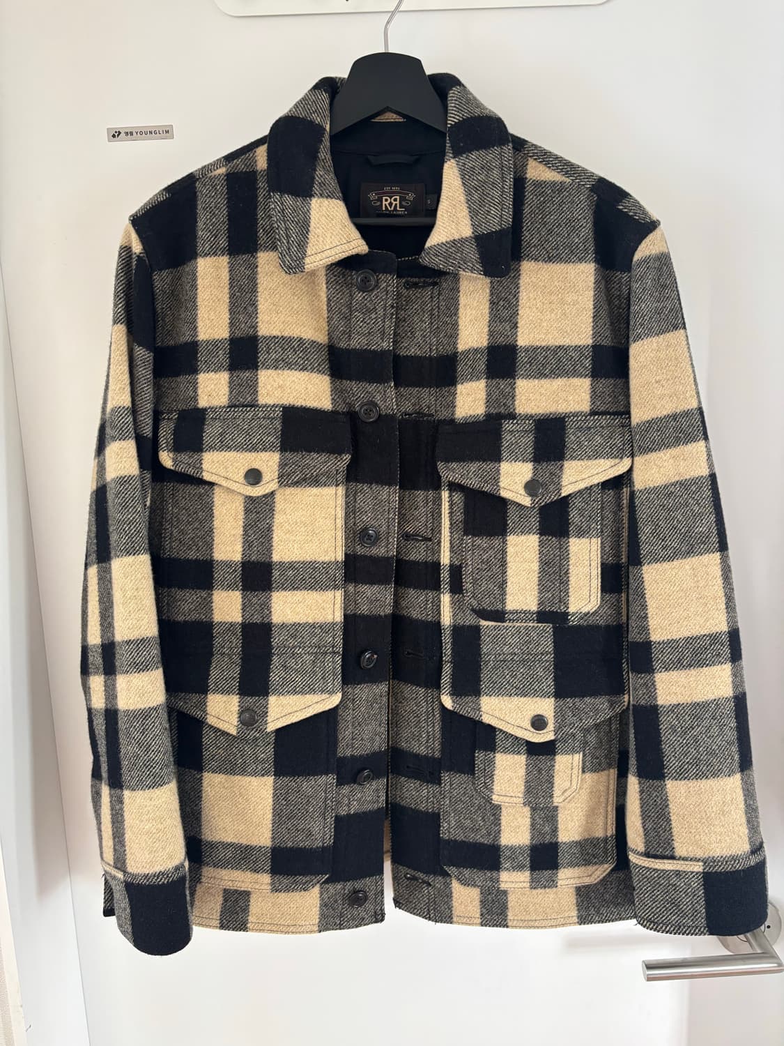 [S] RRL 매키노 크루저 체크 자켓 크림/블랙 상품이미지1