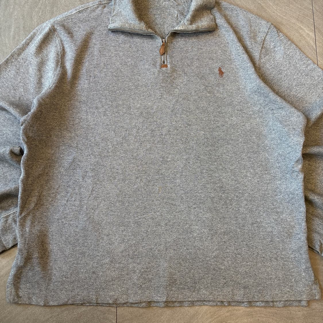 폴로 정품 그레이 반집업 니트 상품이미지4