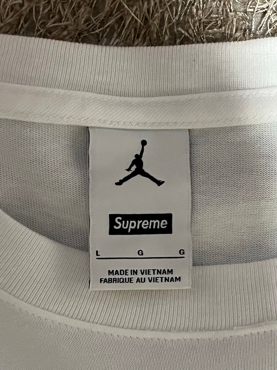 Supreme X jordan biggie s/s top white 상품이미지3