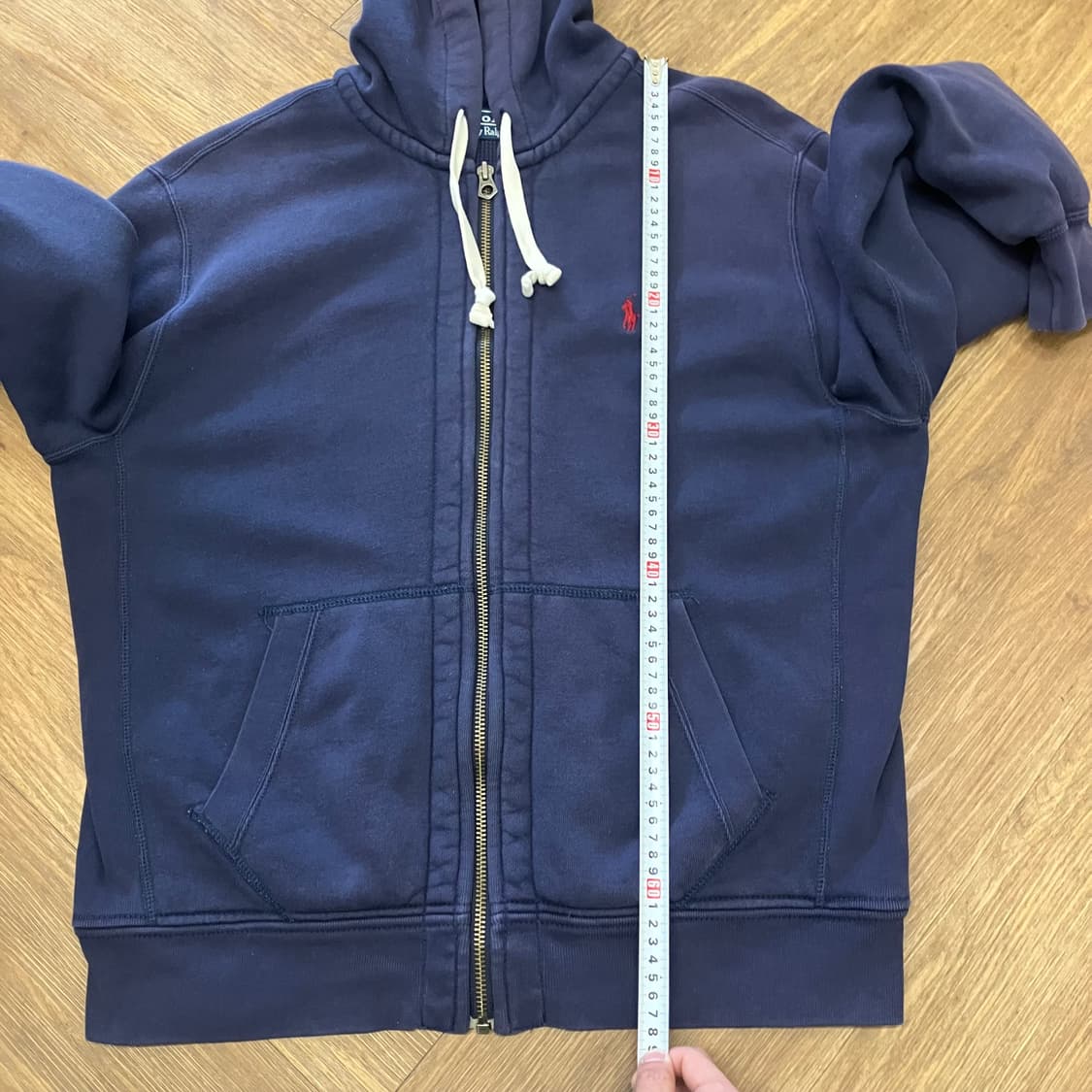 N108 폴로 와플 후드집업 네이비 상품이미지7