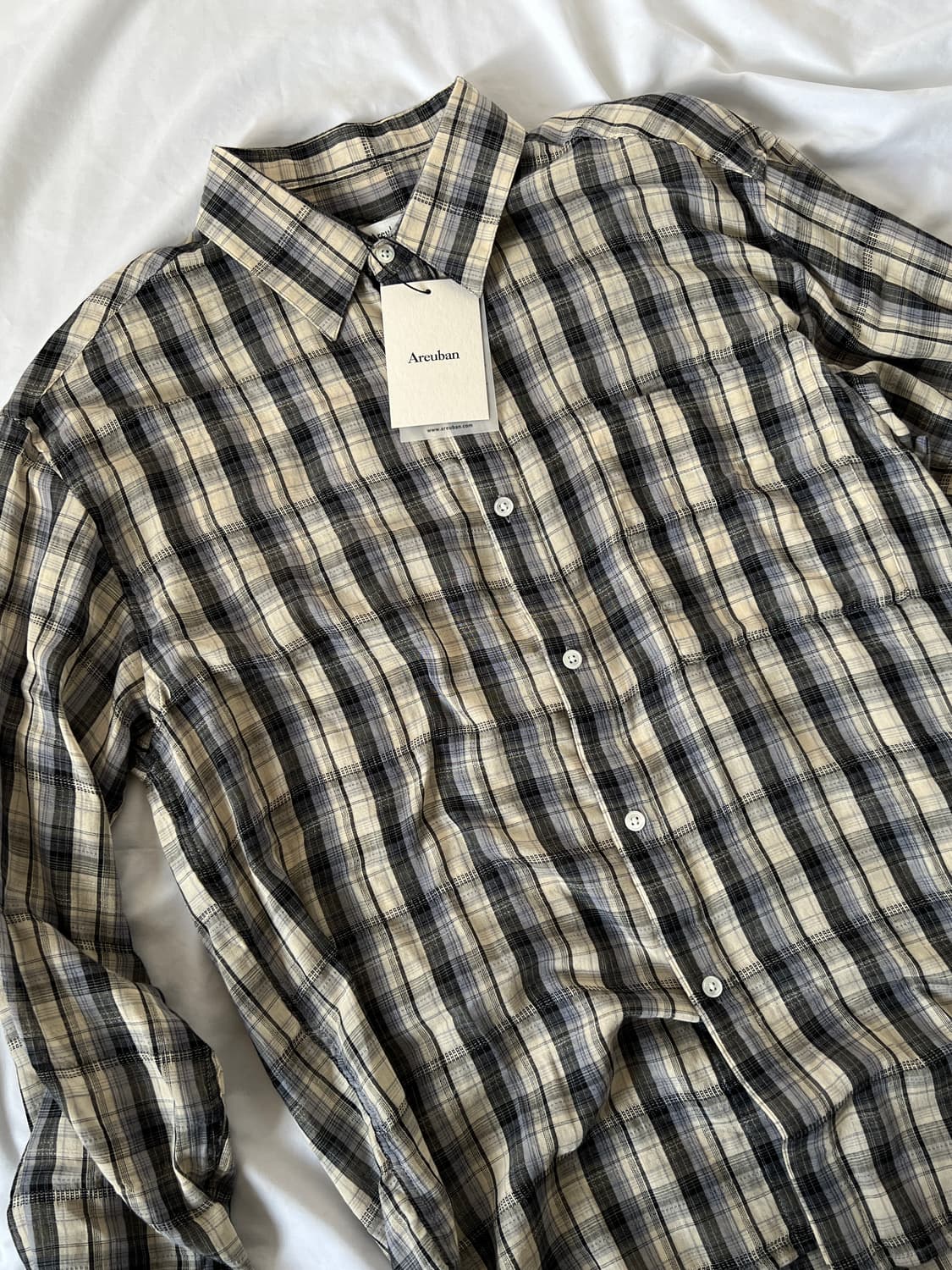 [2] 아르반 컨티누어스 체크셔츠 옐로우블루 상품이미지1