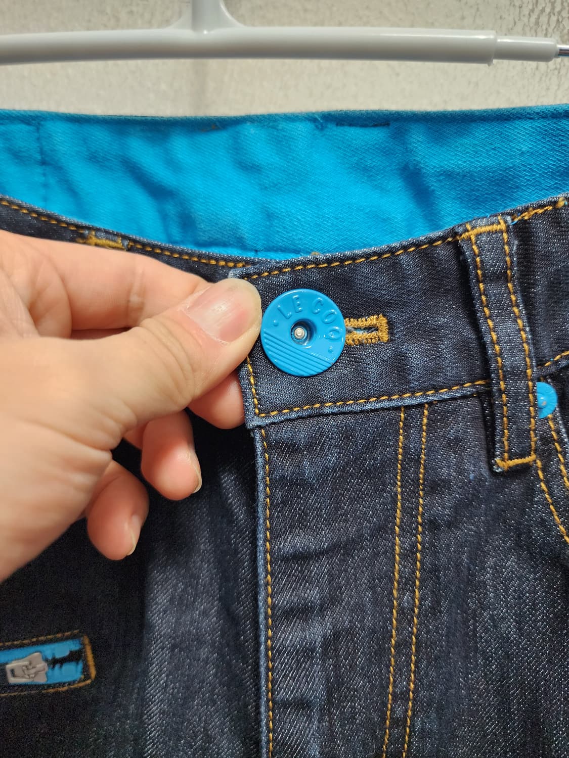 르꼬끄 백포켓 진청 데님.. 상품이미지5