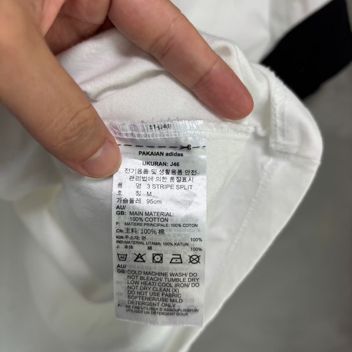 아디다스 파이어버드 빅로고 반팔 화이트 상품이미지3