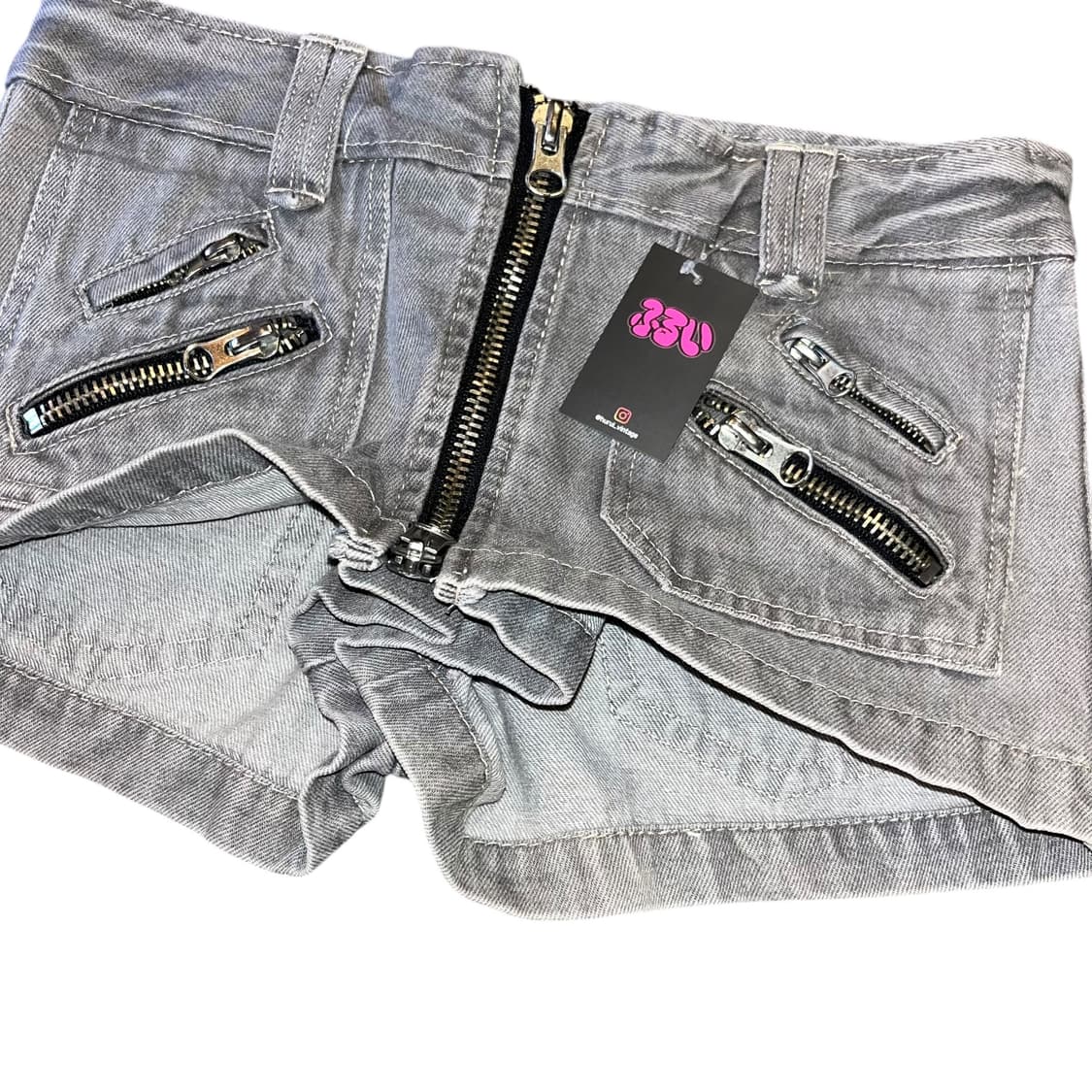 투웨이 흑청 숏 팬츠 y2k펑크갸루 상품이미지2