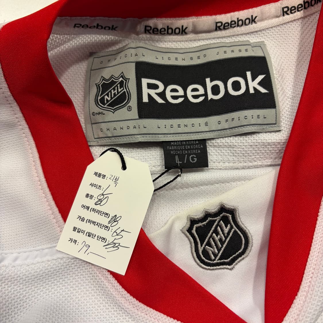 [L] 리복 디트로이트 레드윙스 NHL 저지 반팔 C711 상품이미지4