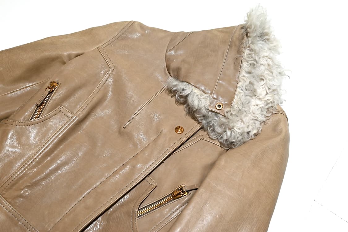 Gucci 2000s shearing leather jacket 상품이미지4