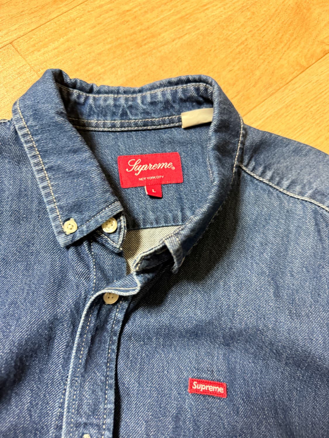 슈프림 스몰 박스 셔츠 데님 22FW L 상품이미지2