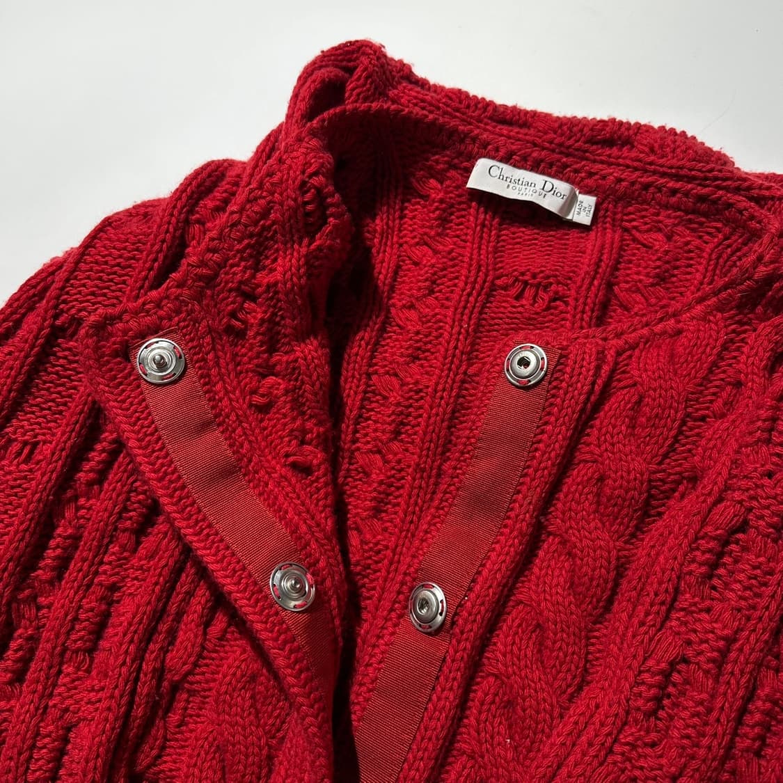(매장판) 크리스챤 디올 부띠끄 울 캐시미어 케이블 니트 자켓 가디건 상품이미지6