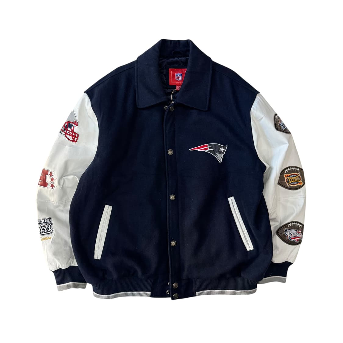[~110] New England Patriots 슈퍼볼 바시티 자켓  상품이미지1