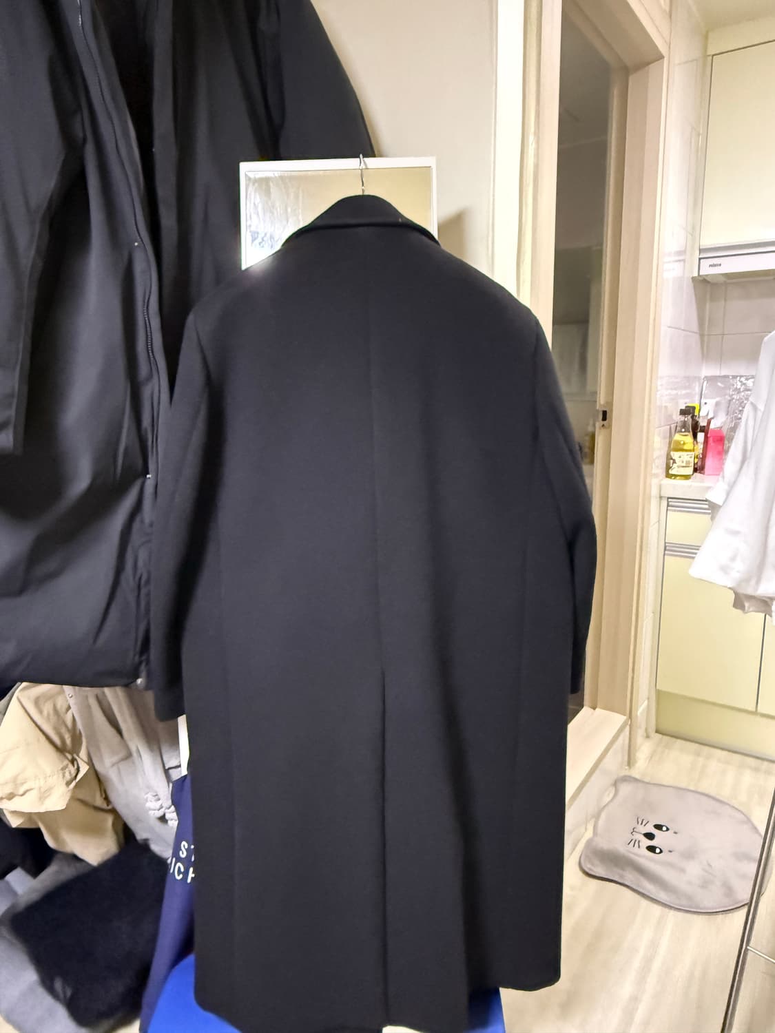 깡x일꼬르소 대디핏 반더블 코트 블랙 100 상품이미지3