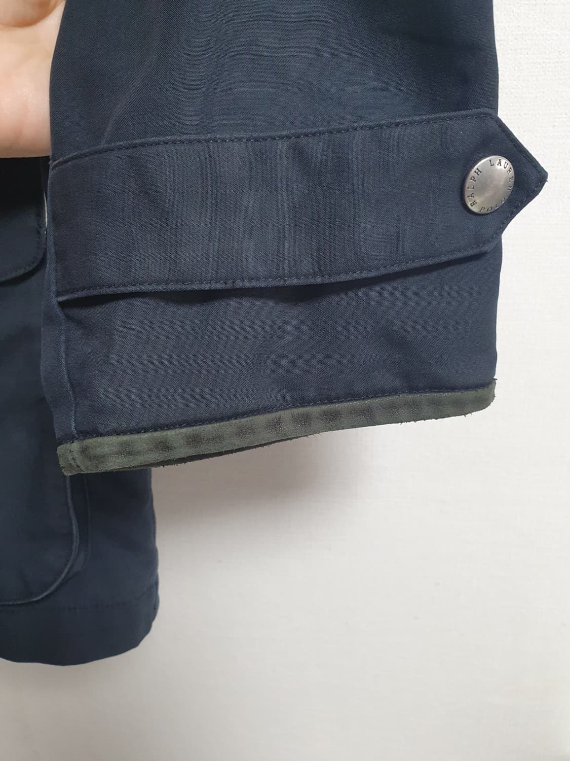 폴로 랄프로렌 네이비 필드 자켓 XL / 가죽카라 스탠드넥 상품이미지8