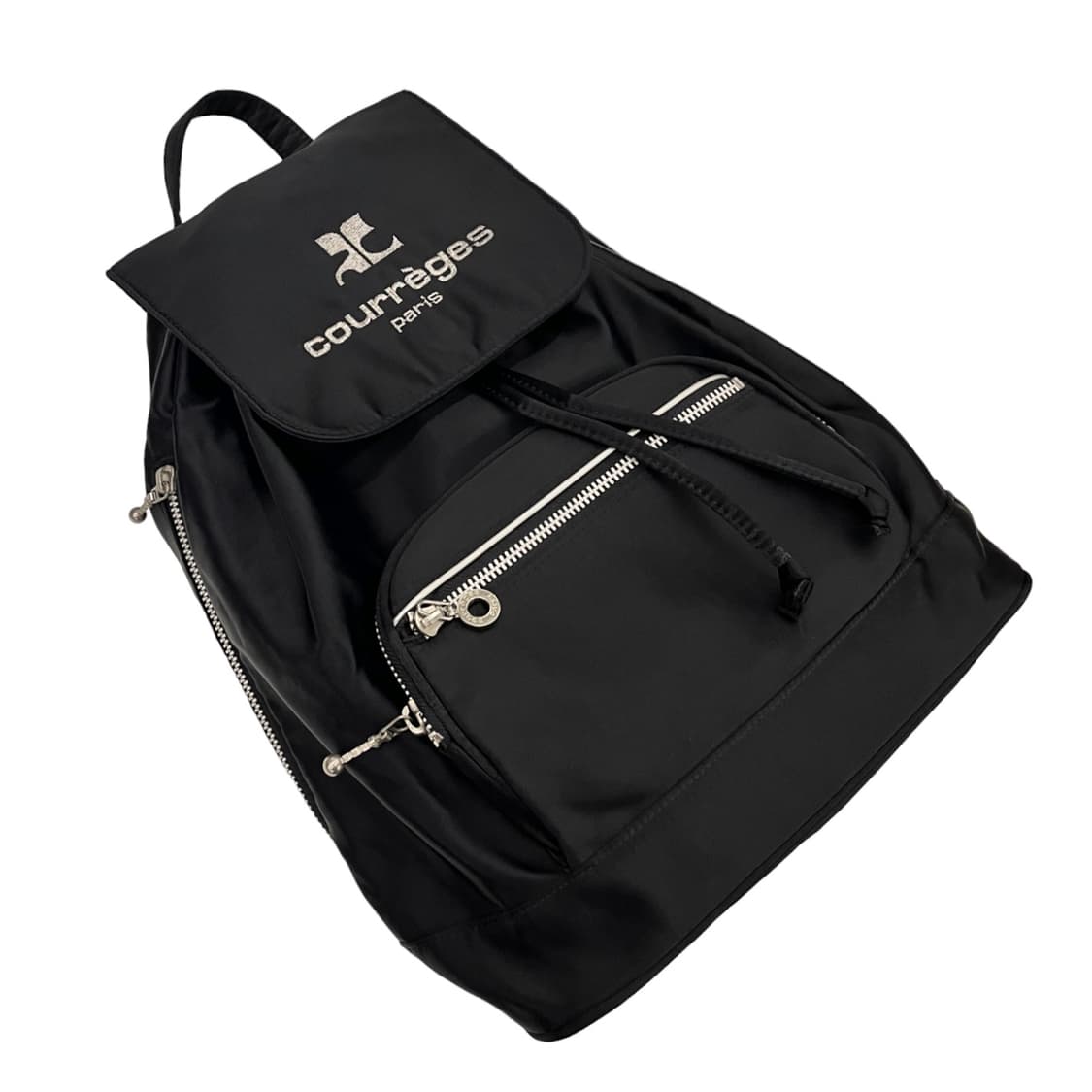 꾸레쥬 나일론 로고 럭색 블랙 상품이미지5