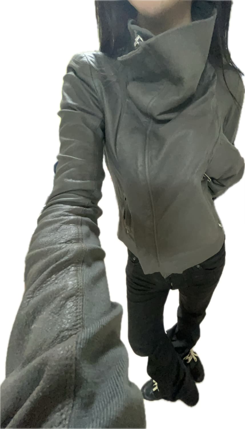 급처 Rick Owens lambskin high-neck jacket 상품이미지2