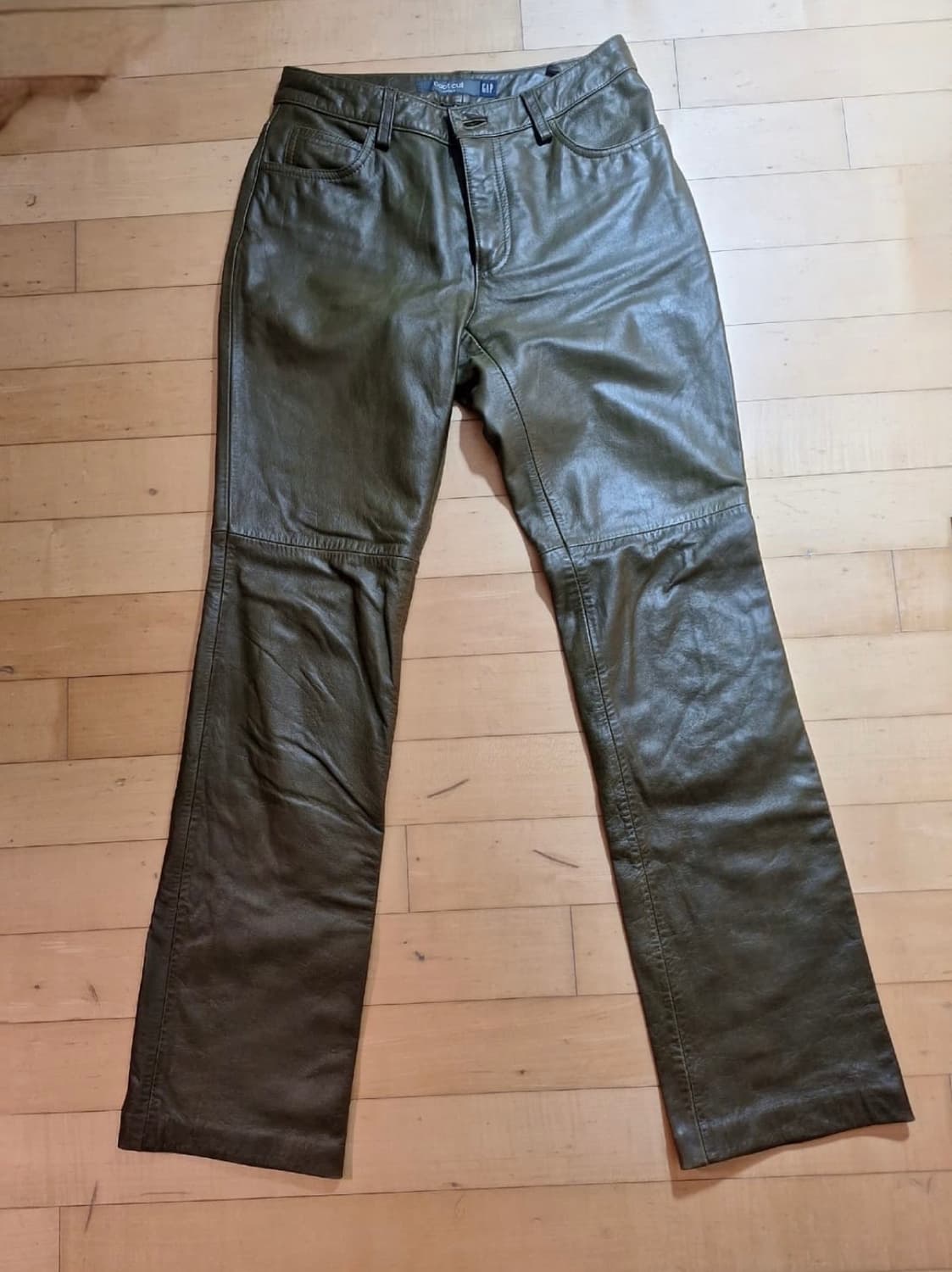 빈티지 gap 부츠컷 레더팬츠 칸예 상품이미지3