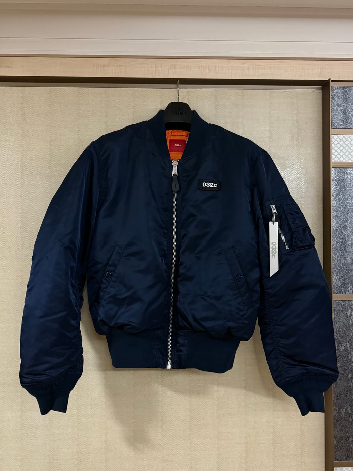 032c 알파인더스트리 콜라보 플라이트 봄버 ma-1 다크 네이비 상품이미지1