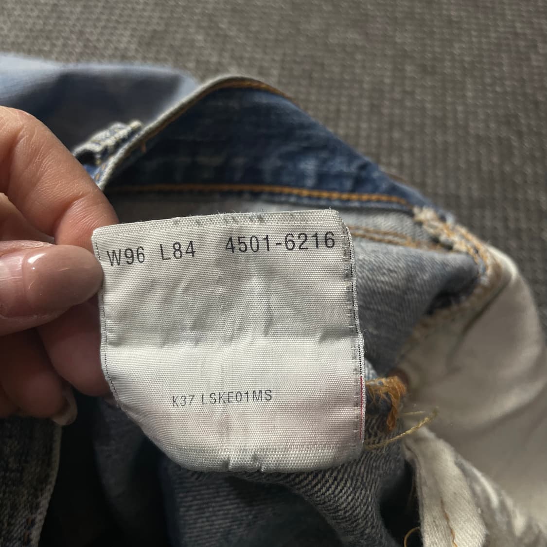 (38) 리바이스 501 버튼플라이 중청 워싱 데님 팬츠 상품이미지7