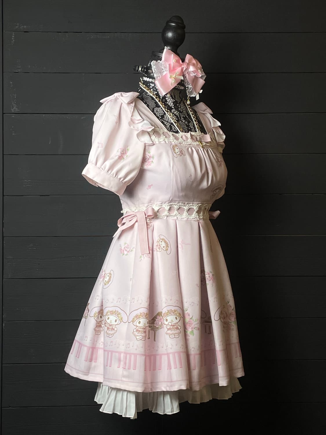 LIZ LISA 마이멜로디 콜라보 연핑크 히메갸루 로리타 원피스 상품이미지2