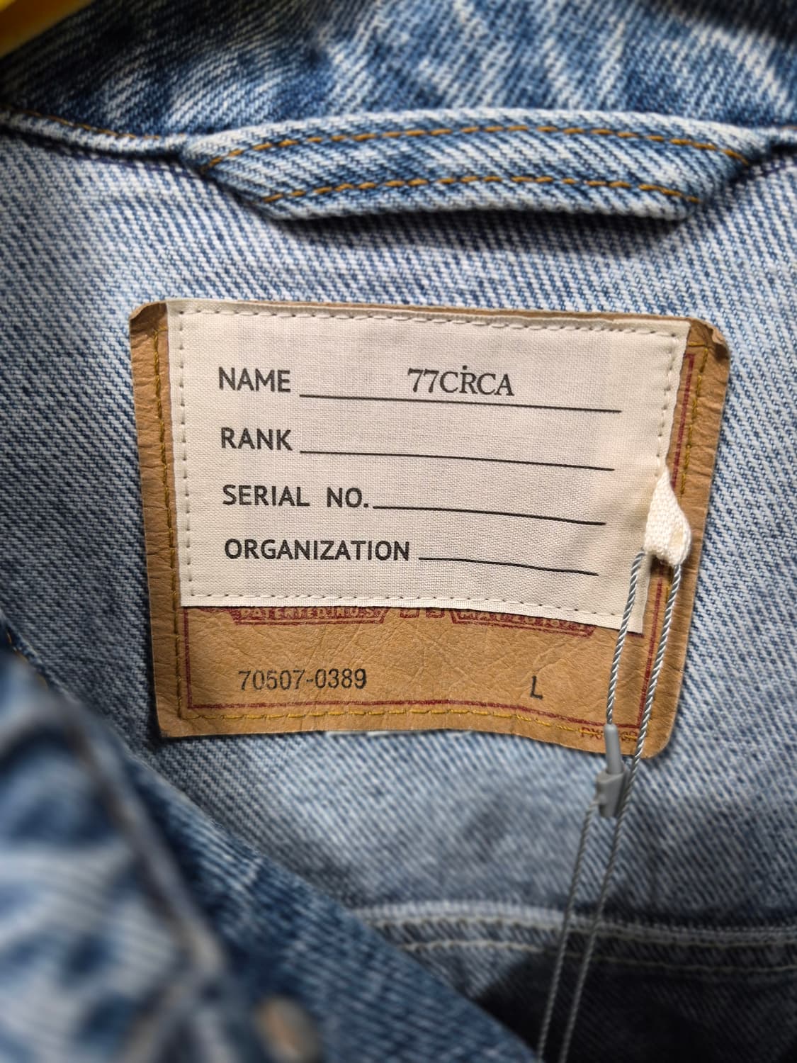 새상품 77CIRCA 나나서카 데님 베스트 청자켓 L 상품이미지3