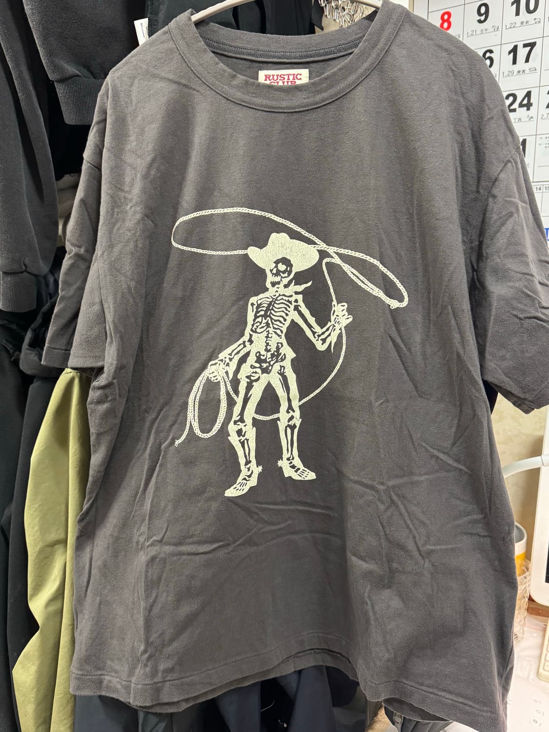 러스틱 다임 해골 카우보이 반팔 티셔츠 상품이미지1