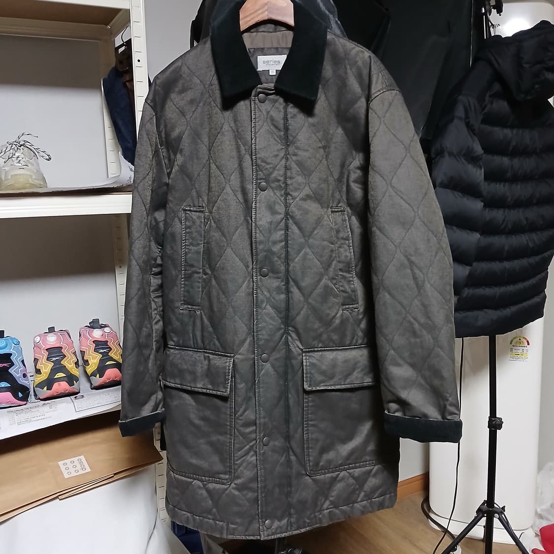 series 시리즈 피그먼트 코팅 퀄팅 코트 자켓 점퍼 상품이미지3