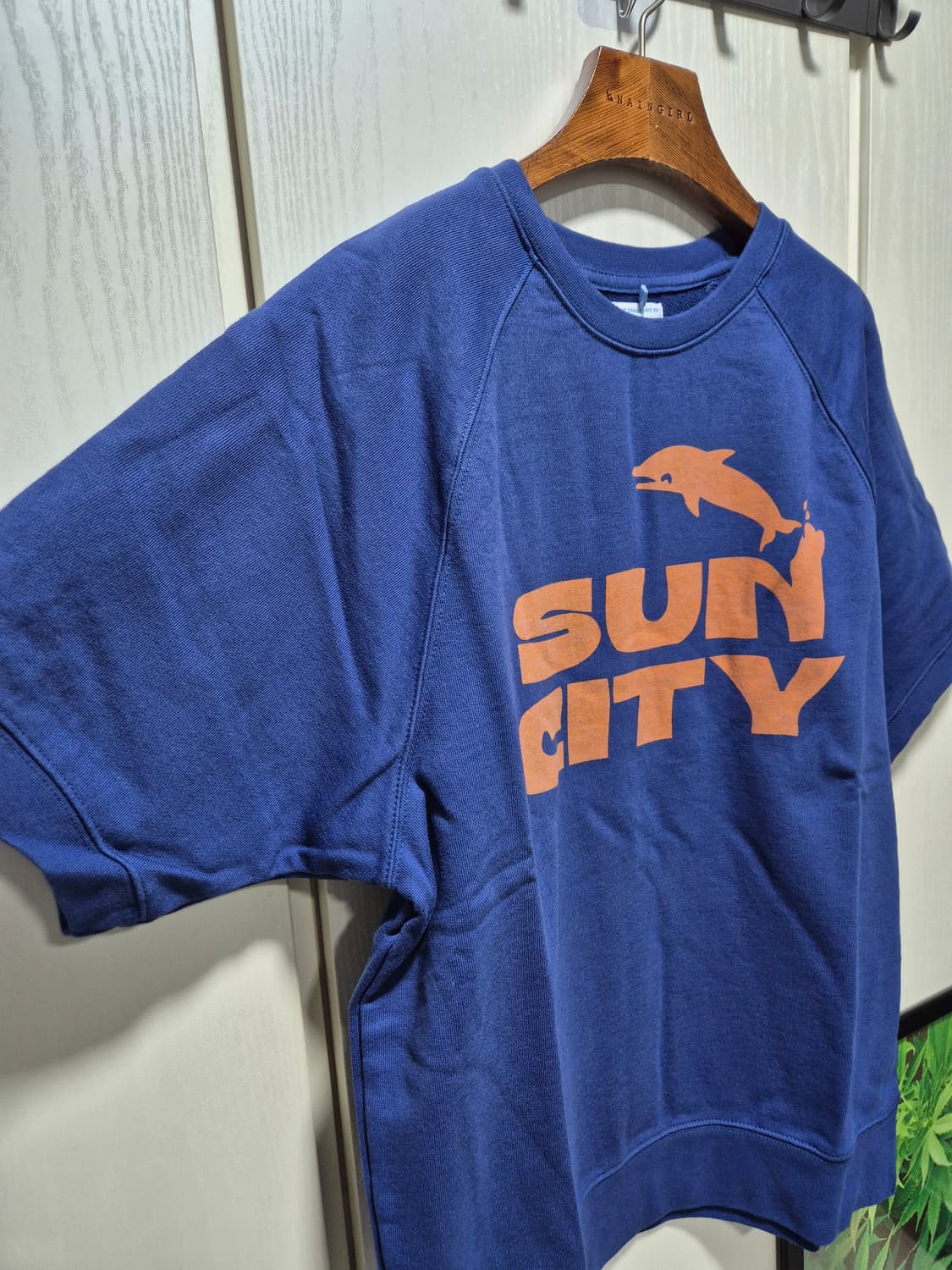 (세일)(새상품)빅웨이브 브랜드 반팔 맨투맨 블루네이비 상품이미지5