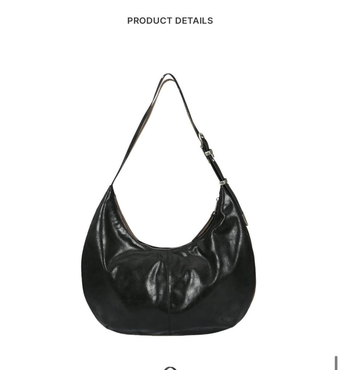 큐리티(curetty)-C BELT LOOP HOBO BAG_BLACK 상품이미지3