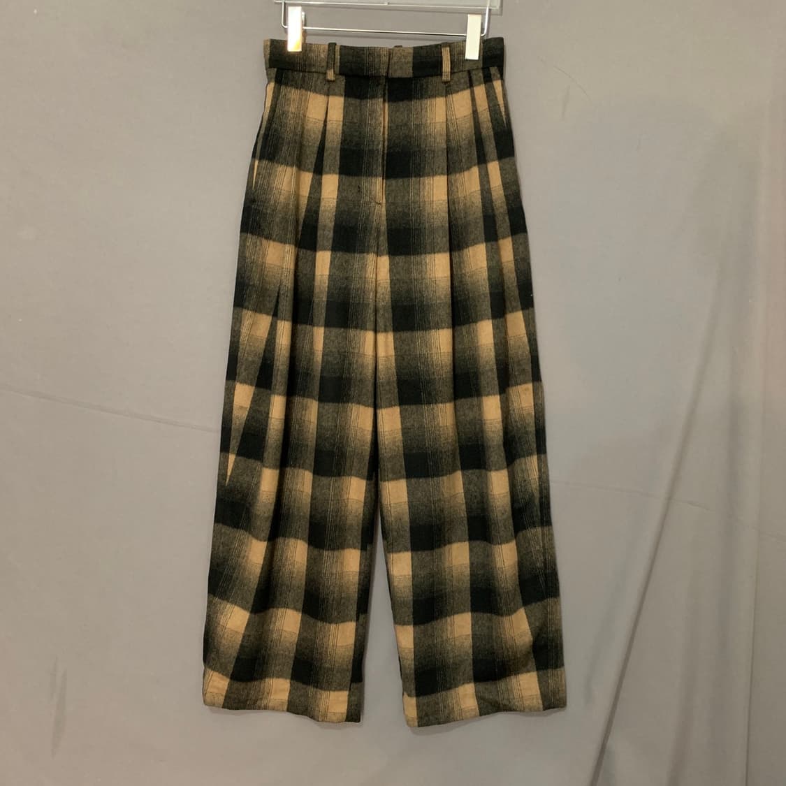 32 COS 코스 체크 울 블렌드 와이드 팬츠 바지 상품이미지2