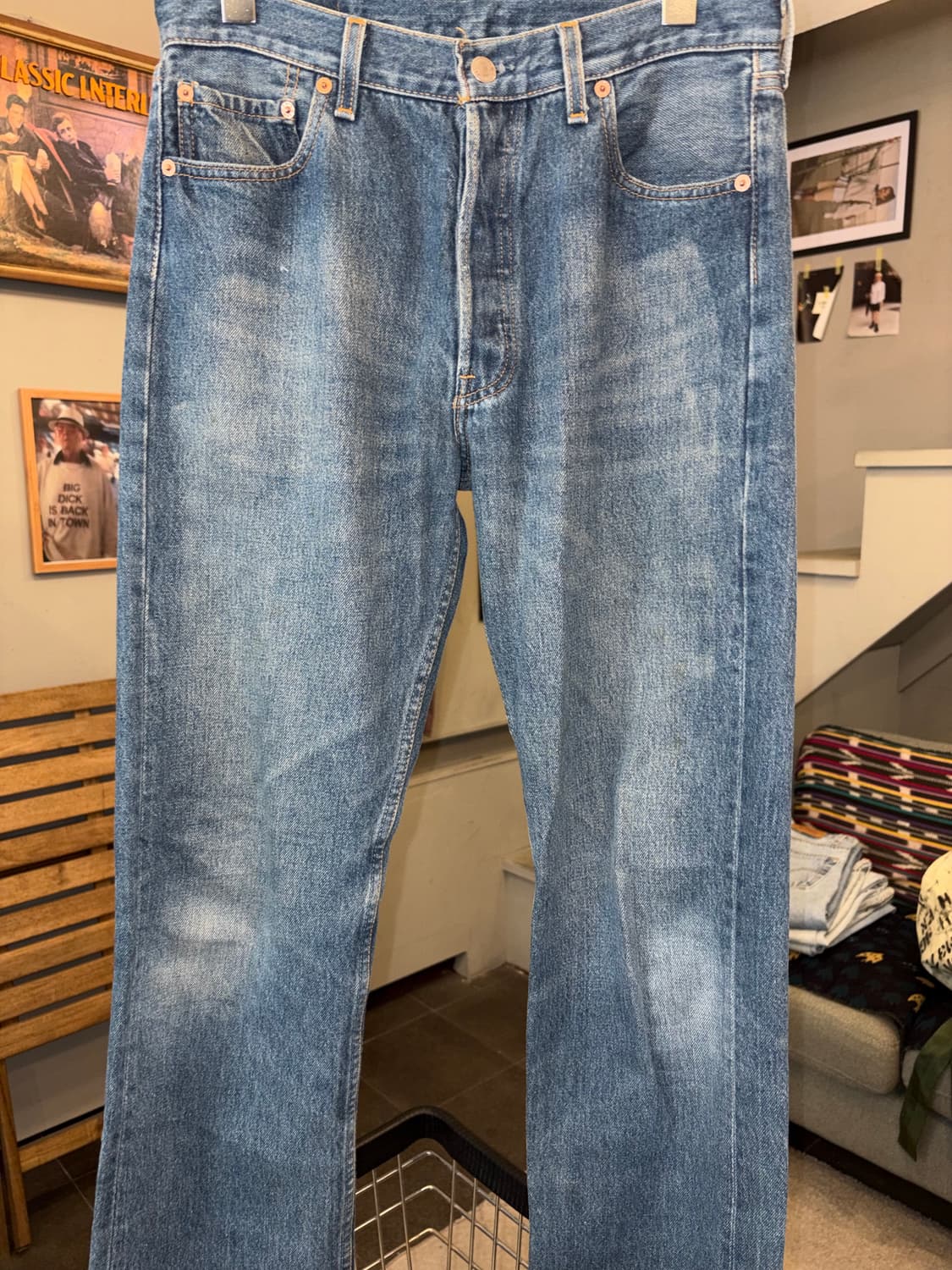 90’s Levi’s 501 USA denim middle washed  상품이미지7