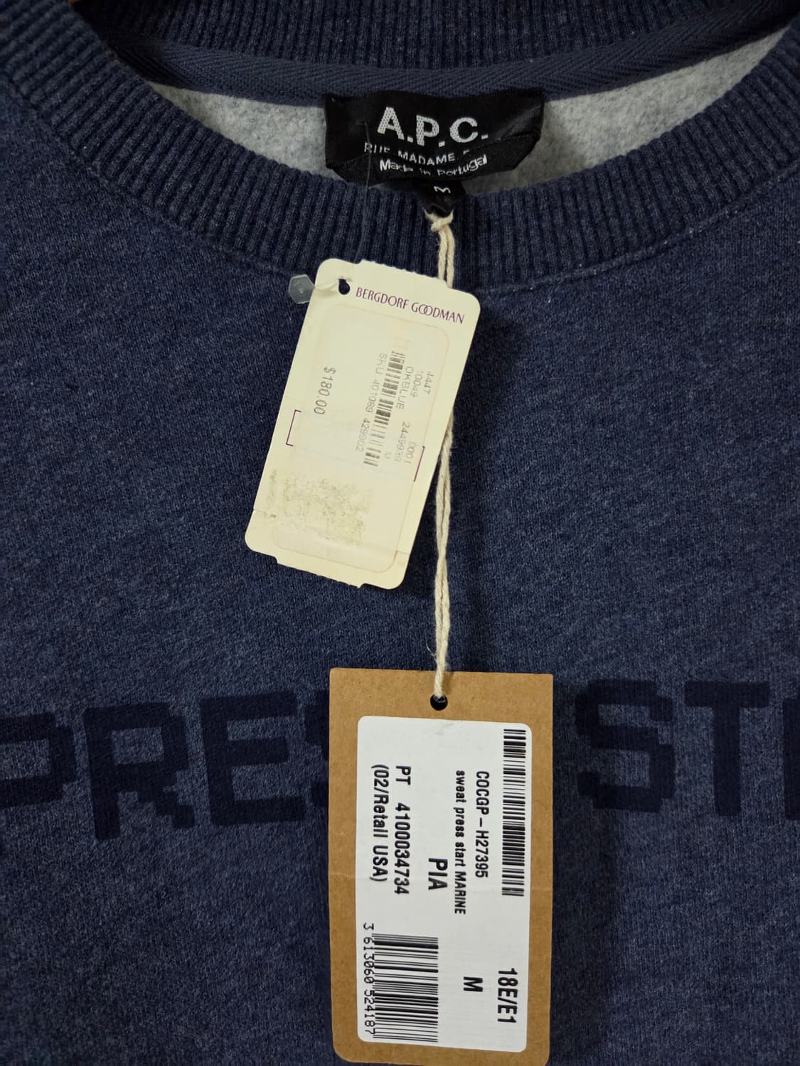 아페쎄 맨투맨 새상품 상품이미지2