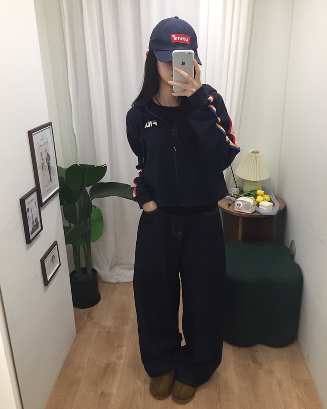 여성 휠라 크롭 후드집업 100 상품이미지1