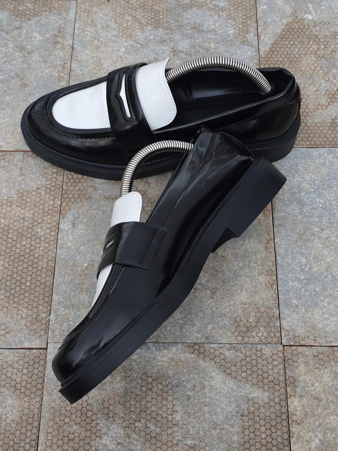 (245)자라 배색 페니 로퍼 구두 상품이미지5